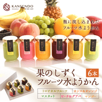 [送料込] 果のしずく・フルーツ水ようかん(6本)【甘泉堂】