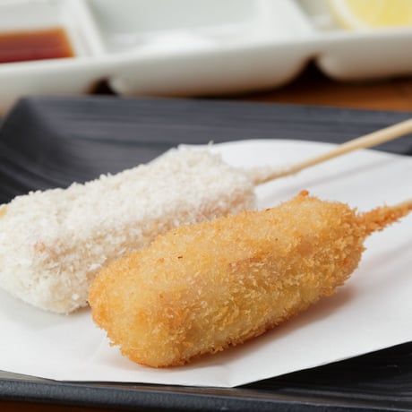 [送料込]大阪名物2度漬け禁止！2点セット(串かつ20本・ソース缶)【ひびき屋】