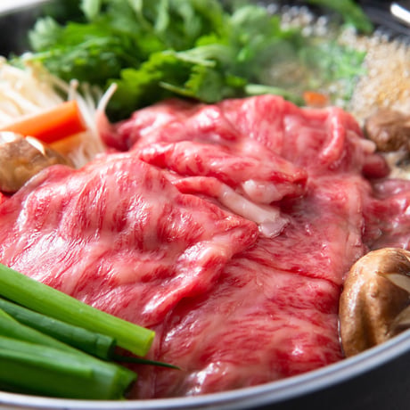 [送料込]国産黒毛和牛すき焼き鍋(3人前)【湯木】