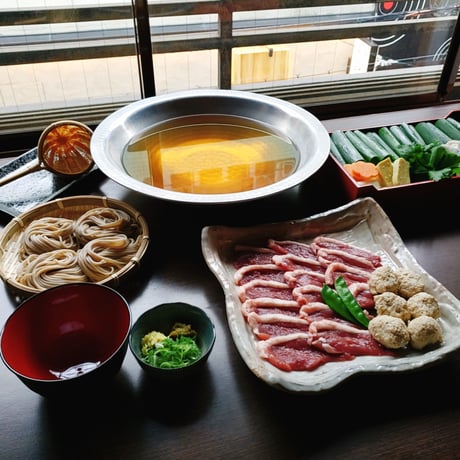 [送料込] 九条ねぎ 鴨そばすき(2人前)【総本家浪花そば】