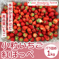 [送料込]小粒いちご 紅ほっぺ(1kg)【河南いちご農場】