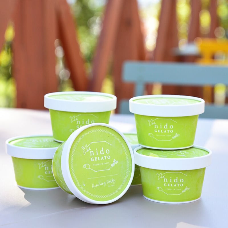 送料込]熊取産ブルーベリー使用「Nido GELATO」ソルベ＆ジェラート(2種