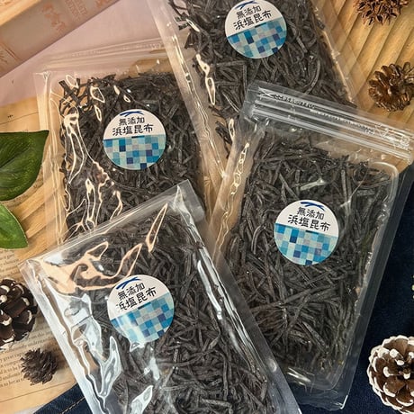 [送料込]＜追加で1袋プレゼント＞無添加浜塩昆布セット(35g×3袋)【鳥居商店】