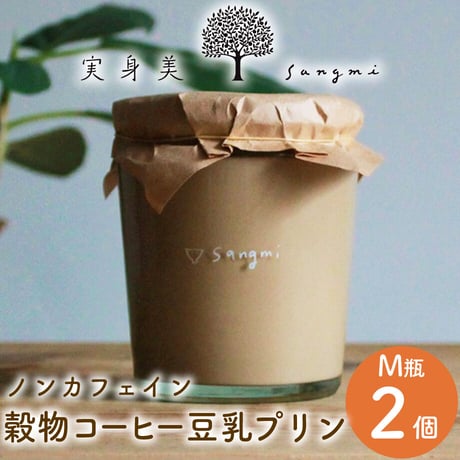 [送料込]穀物コーヒー 豆乳プリンM瓶(2個)【実身美】