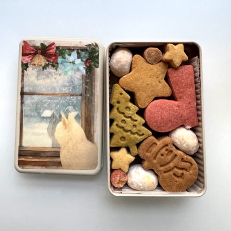 [送料込]クリスマス缶 小(6種)【Naki vegan sweets】