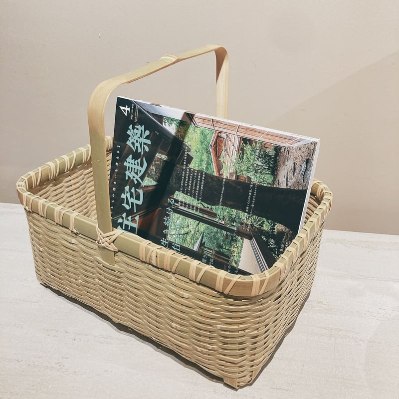 美品:市場かご 美濃ゴザ目角かご | QQ実験所