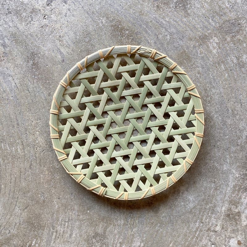 【竹細工】たか　鉄線編みざる 鉄線編み笊 Φ27㎝ 高台・かけ輪付 | enn