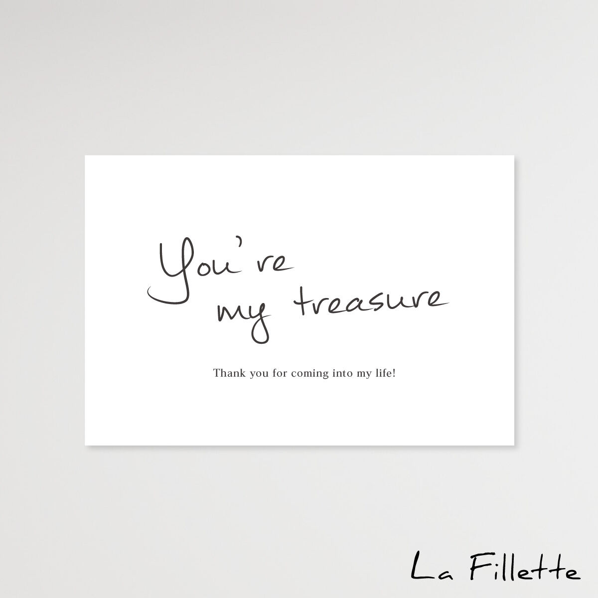 MC-001-1 メッセージカード you're my treasure ポストカード