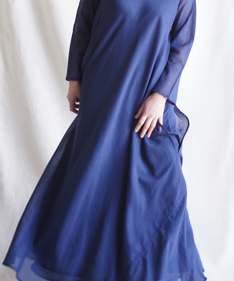 cotton flow L/S OP INK BLUE | Little Eagle