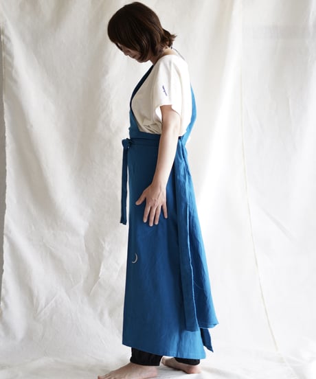 cotton linen KIMONO salon TURQUOISE