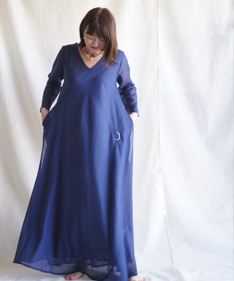 cotton flow L/S OP INK BLUE | Little Eagle