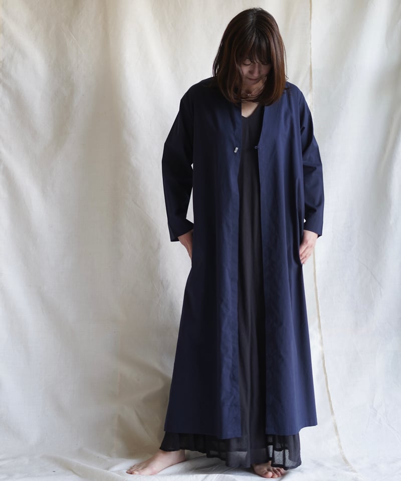 wing neck coat MIDNIGHT | Little Eagle