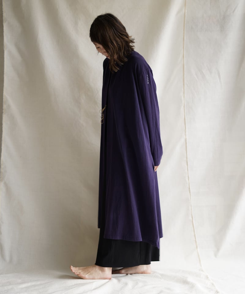 Len moon circle long slit coat SHIKON | Little