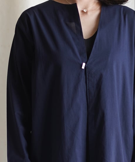 wing neck coat  MIDNIGHT