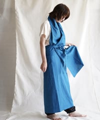 cotton linen KIMONO salon TURQUOISE