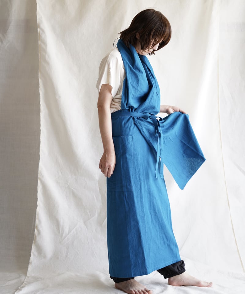 cotton linen KIMONO salon TURQUOISE | Little Eagle