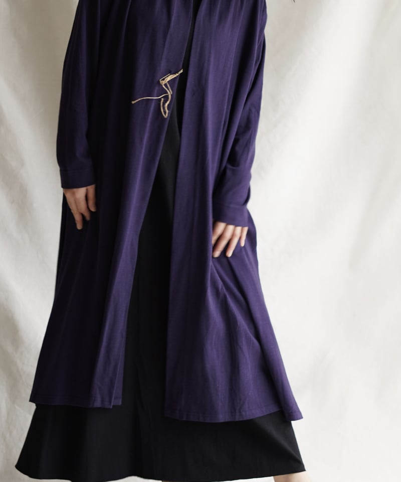 Len moon circle long slit coat SHIKON | Little
