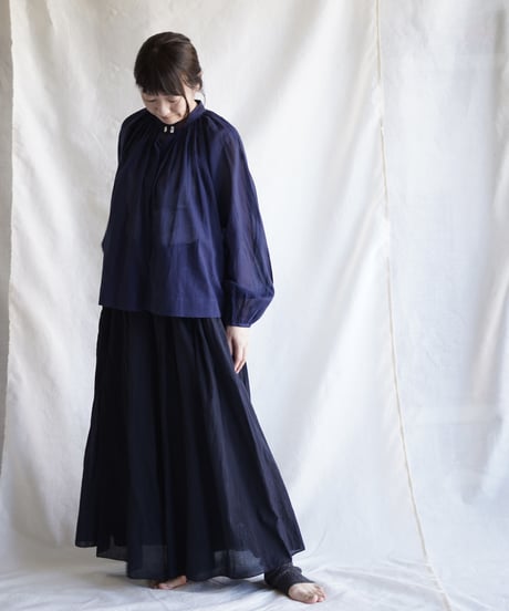 cotton bretagne blouse   MIDNIGHT
