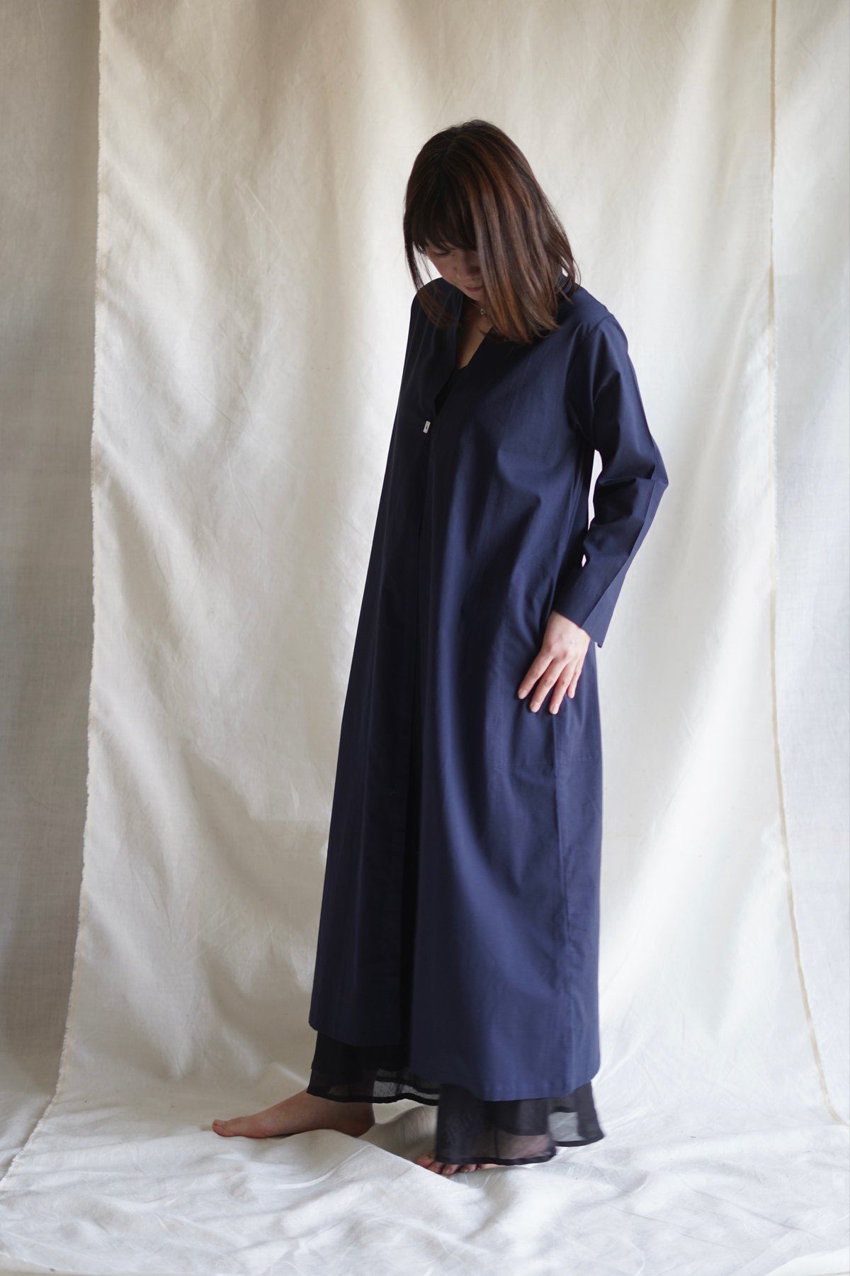 wing neck coat MIDNIGHT | Little Eagle