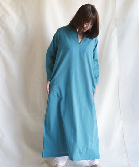 wing neck OP  SMOCKY TURQUOISE