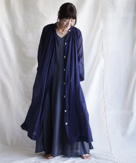 cotton bretagne long coat    MIDNIGHT