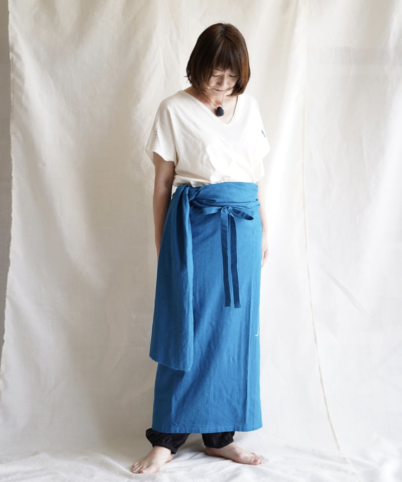 cotton linen KIMONO salon TURQUOISE GREEN | Lit