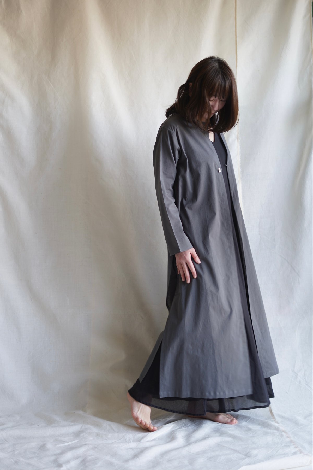 wing neck coat SUMIKURO | Little Eagle