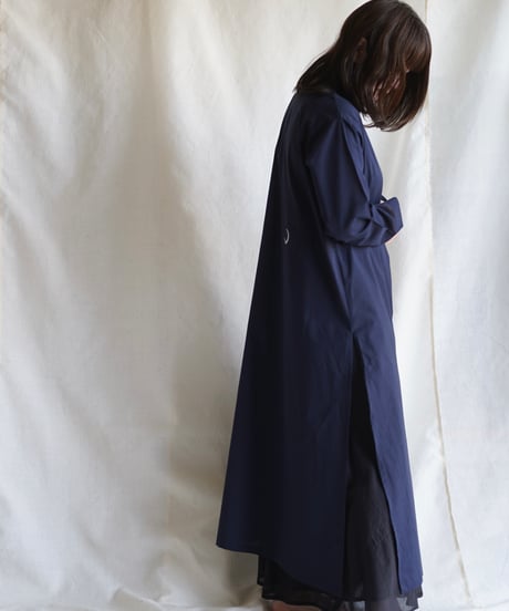 wing neck coat  MIDNIGHT
