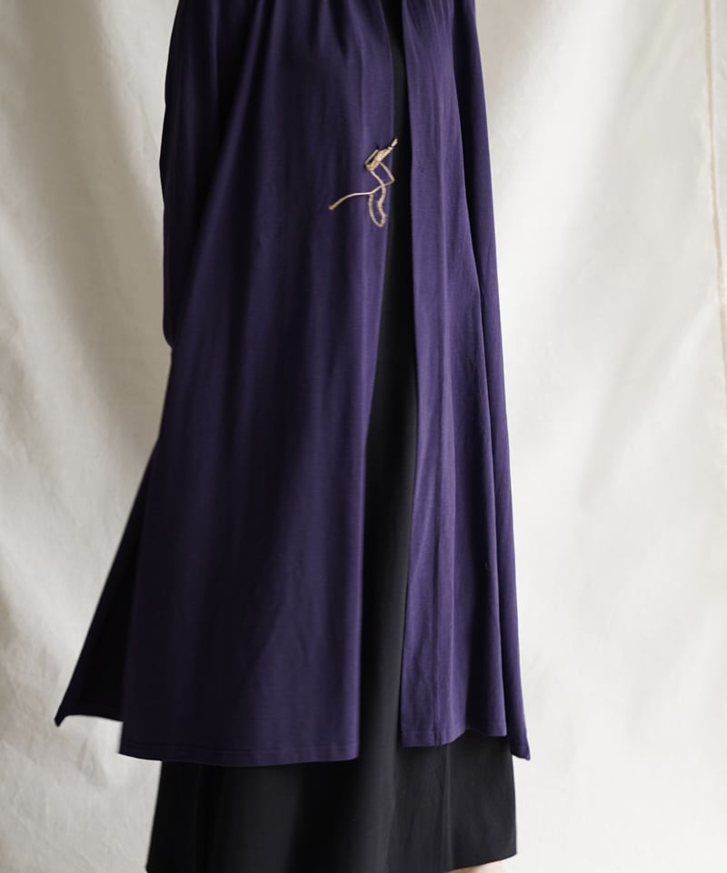 Len moon circle long slit coat SHIKON | Little