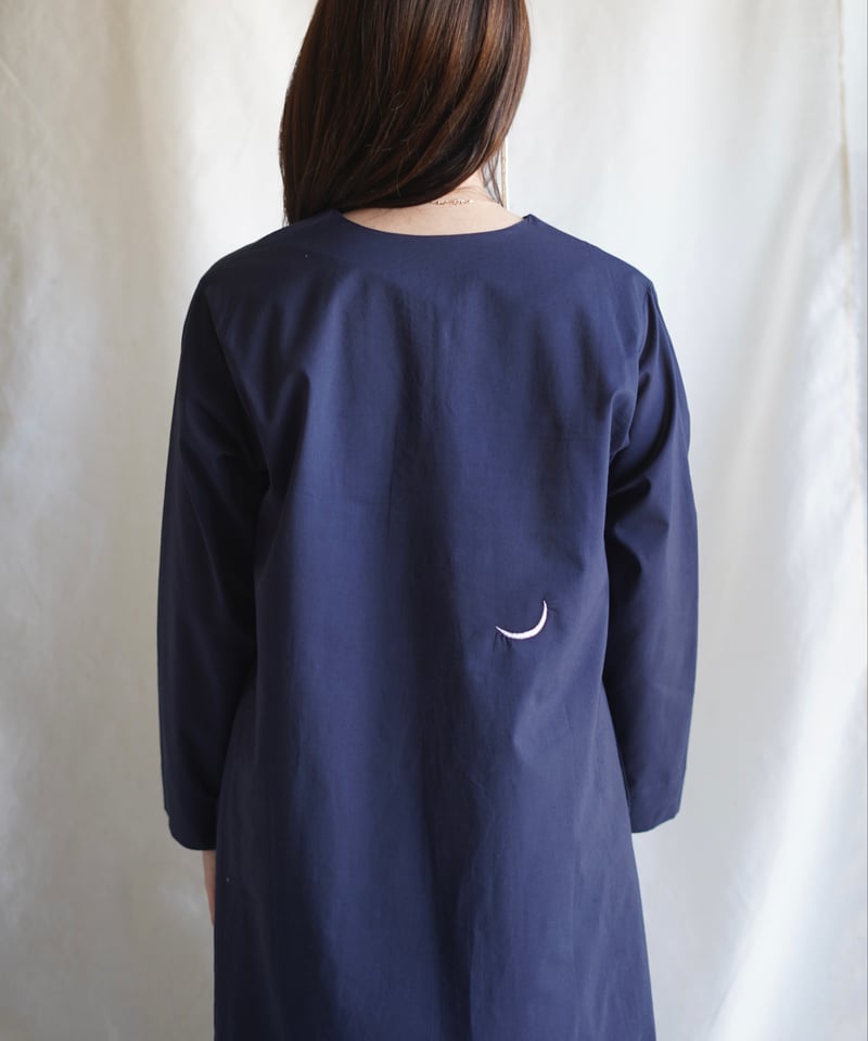 little eagle ロング丈羽織 wing neck coat MIDNIGHT | Little Eagle