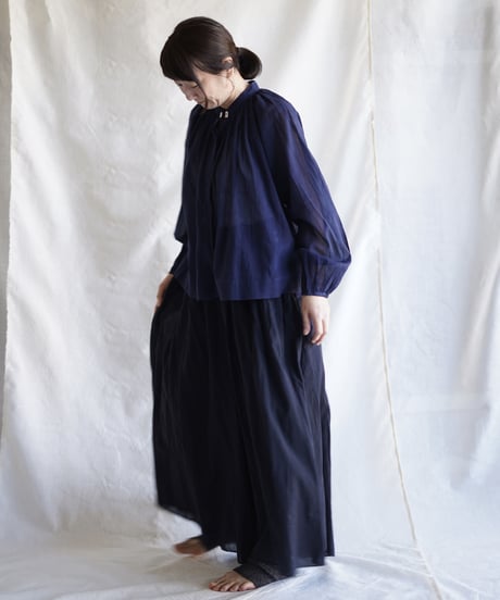 cotton bretagne blouse   MIDNIGHT