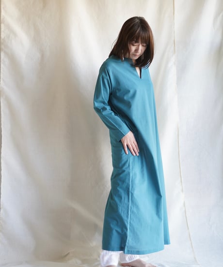 wing neck OP  SMOCKY TURQUOISE