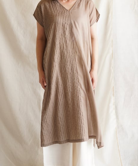 cotton pintuck OP MOCHA