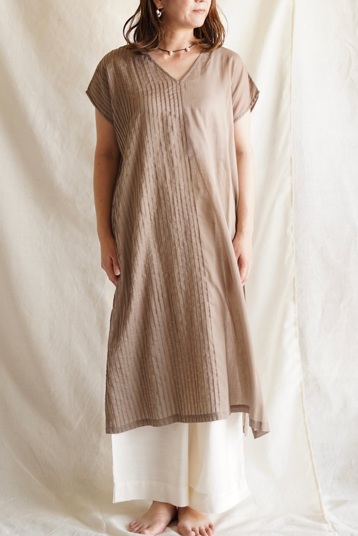 cotton pintuck OP MOCHA | Little Eagle