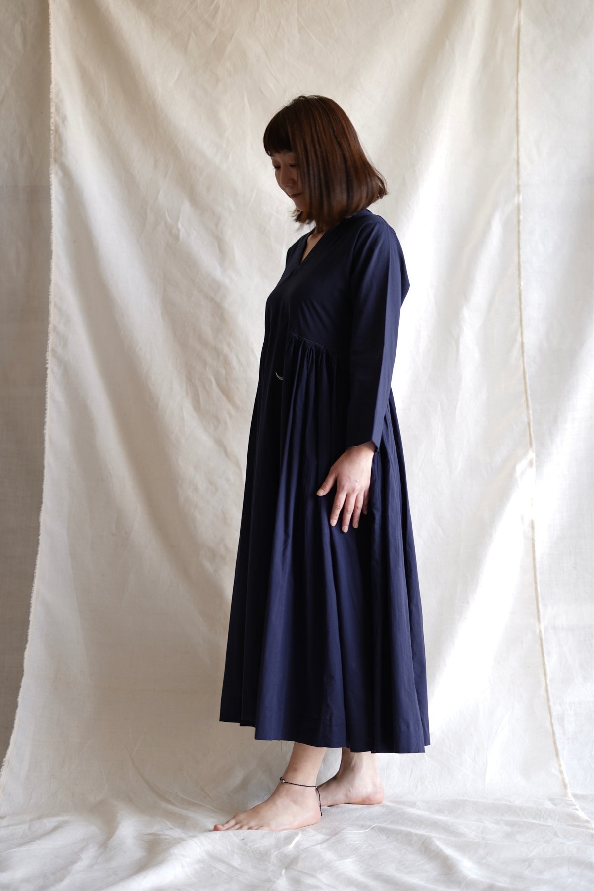 cotton gather L/S OP MIDNIGHT | Little Eagle