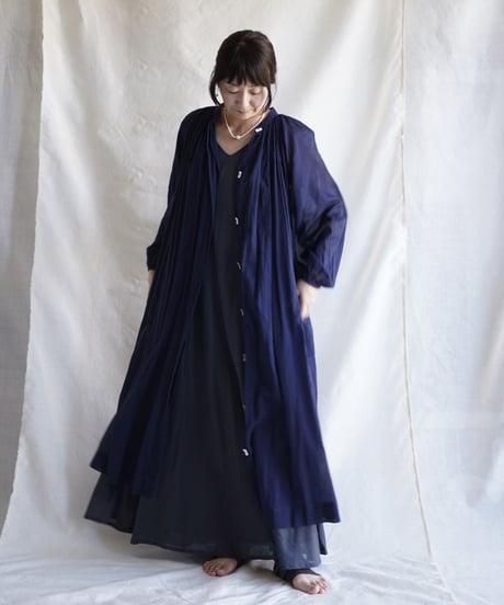 cotton bretagne long coat    MIDNIGHT