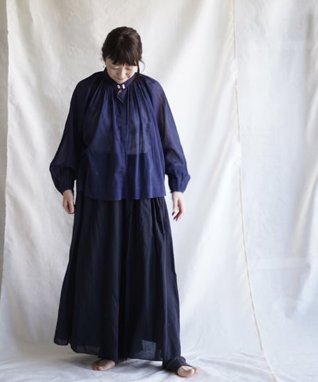 cotton bretagne blouse   MIDNIGHT