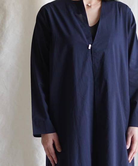 wing neck coat  MIDNIGHT