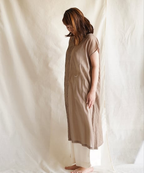 cotton pintuck OP MOCHA