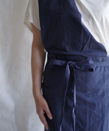 cotton linen KIMONO salon D/NAVY