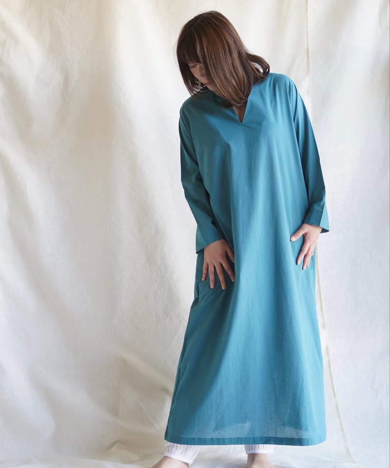 wing neck OP SMOCKY TURQUOISE | Little Eagle