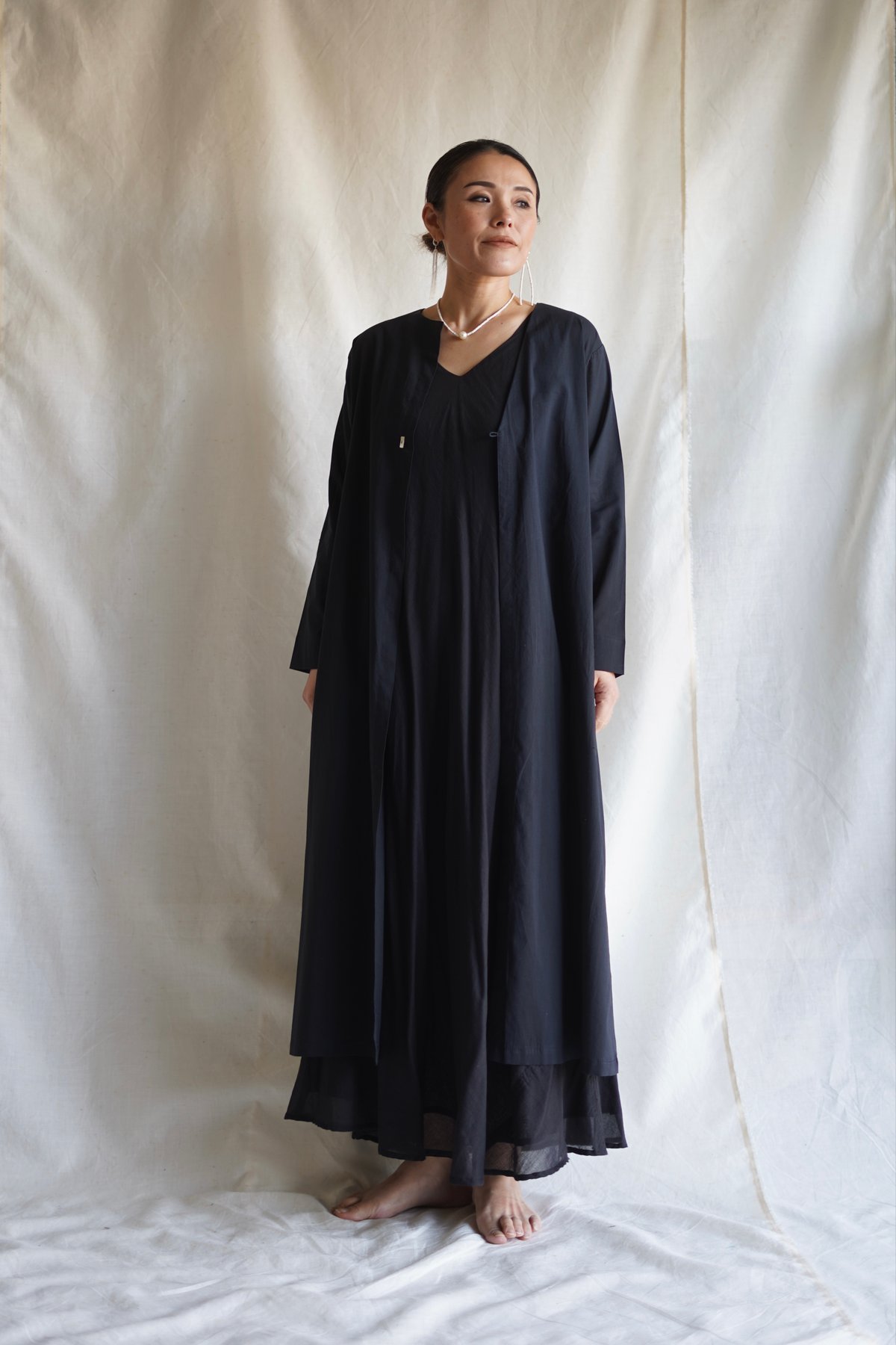 wing neck coat SHIKKOKU | Little Eagle