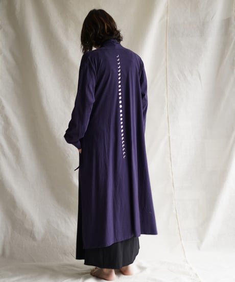 Len moon circle long slit coat  SHIKON