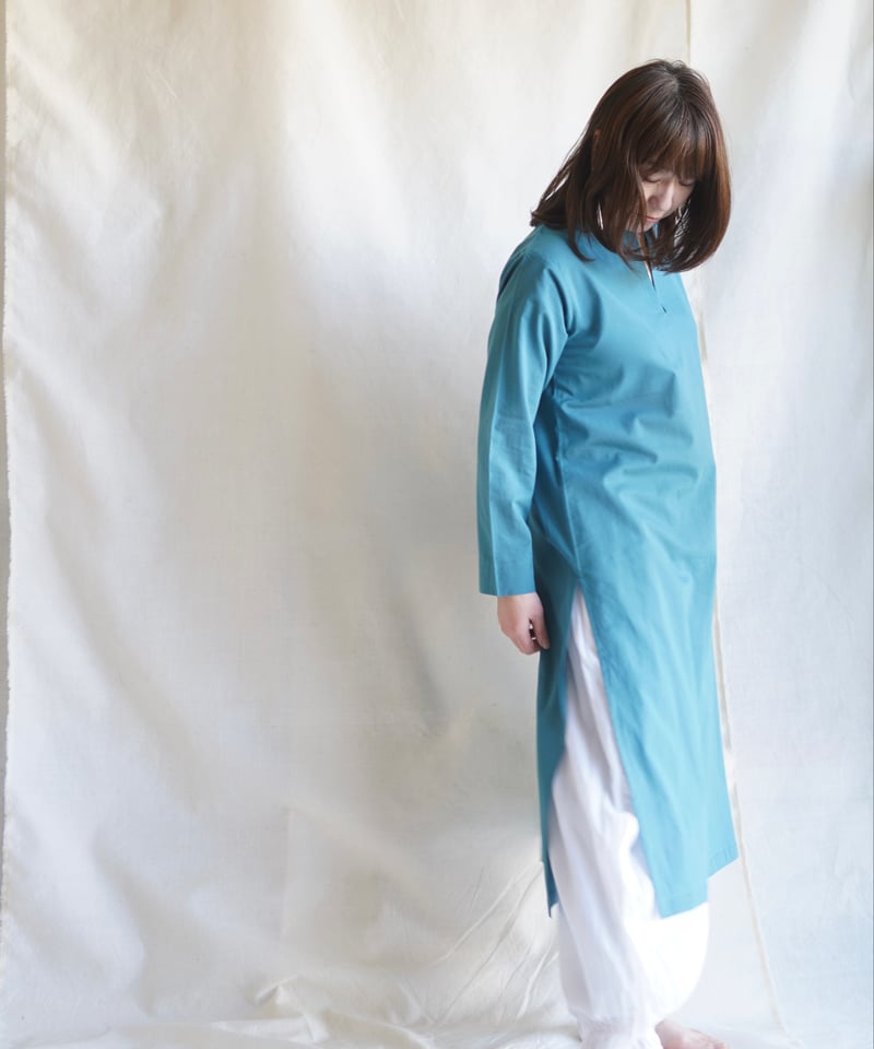 wing neck tunica SMOCKY TURQUOISE | Little Eagle