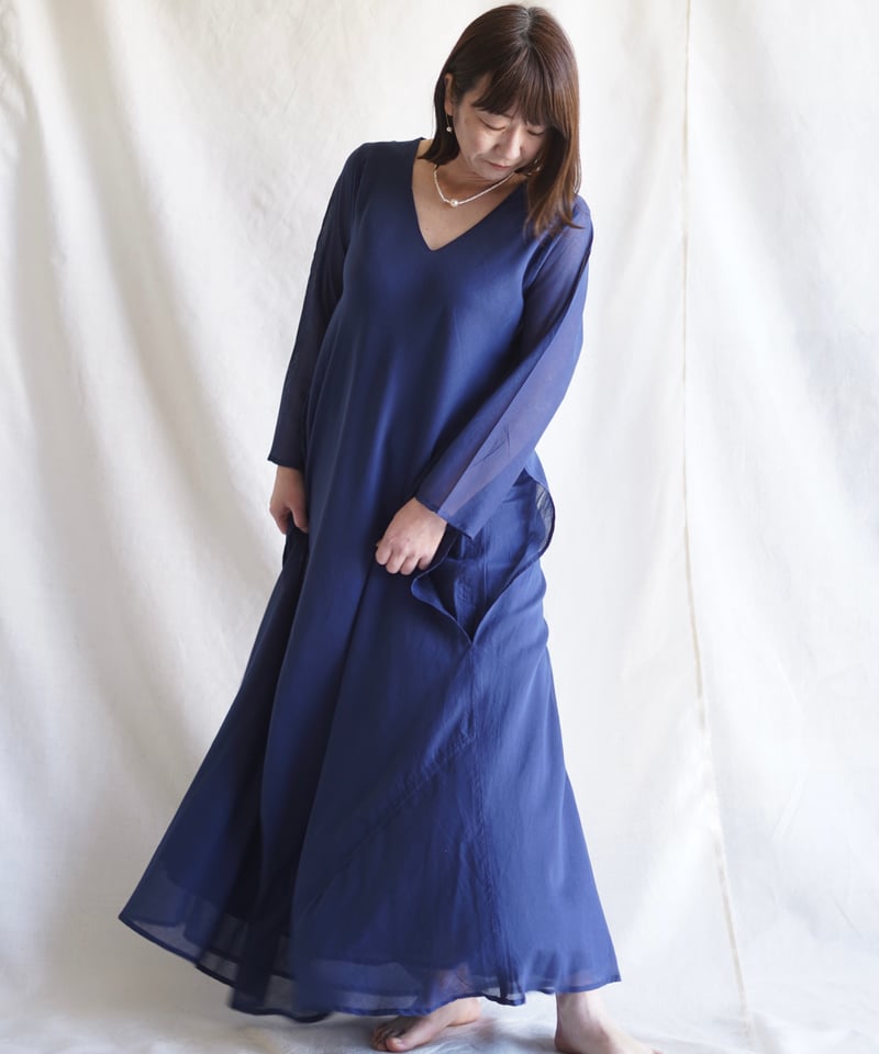 cotton flow L/S OP INK BLUE | Little Eagle