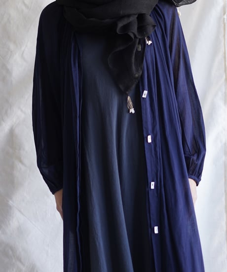 kaya linen shell fringe stole  BLACK