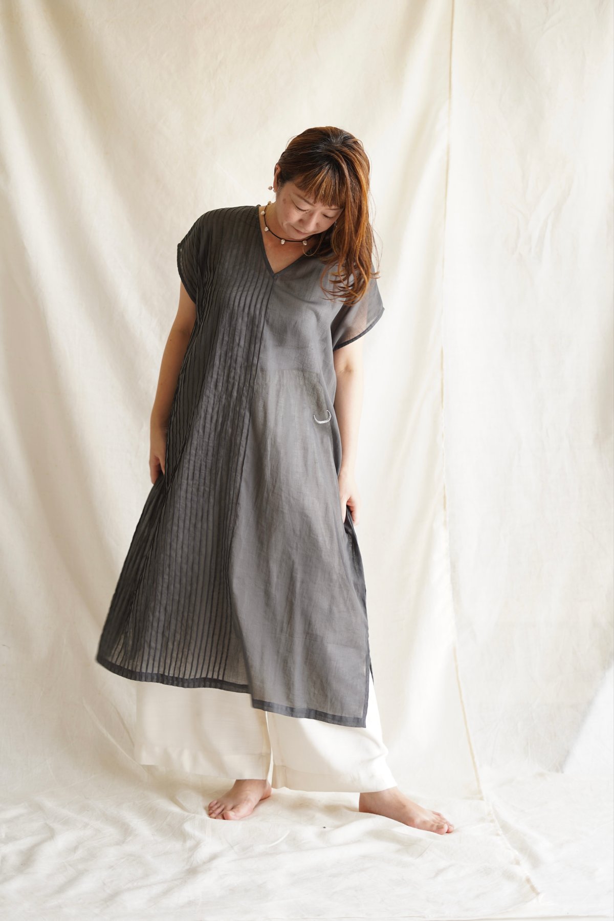 cotton pintuck OP SUMIKURO | Little Eagle