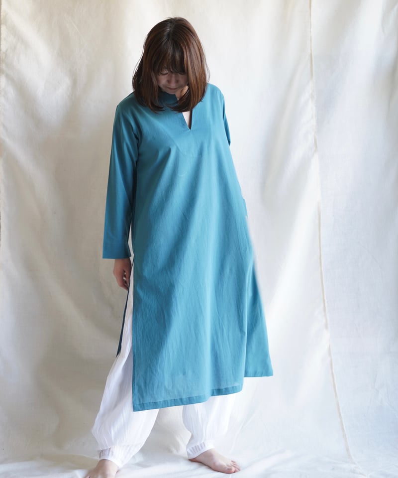 wing neck tunica SMOCKY TURQUOISE | Little Eagle