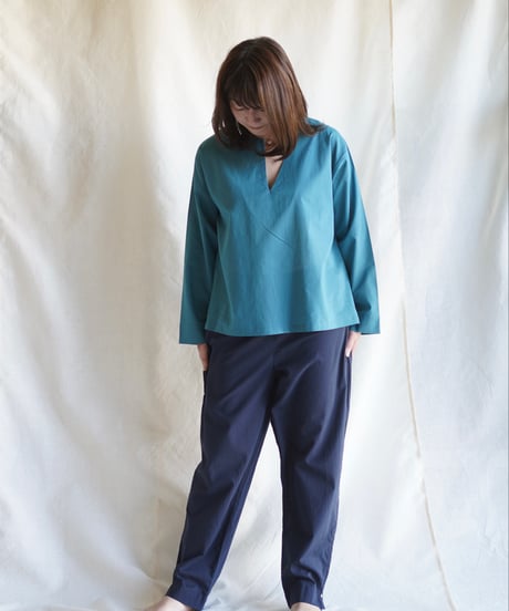wing neck PO  SMOCKY TURQUOISE
