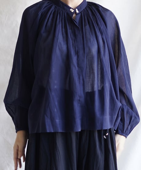 cotton bretagne blouse   MIDNIGHT